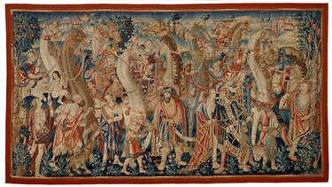 Exploration of the Indies: The Camel Caravan, wool and silk tapestry, Belgium, about 1500-1530