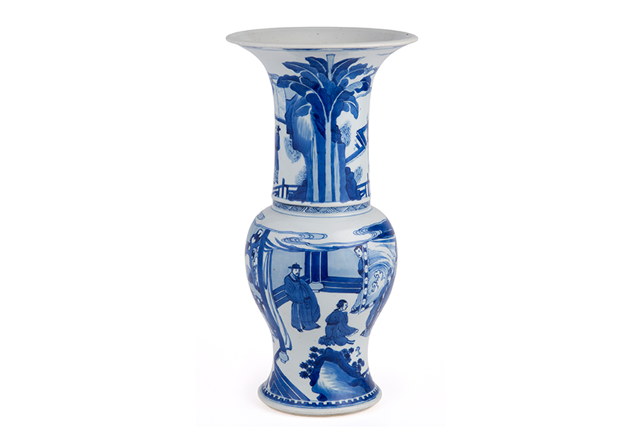 Photograph of a cobalt blue vase