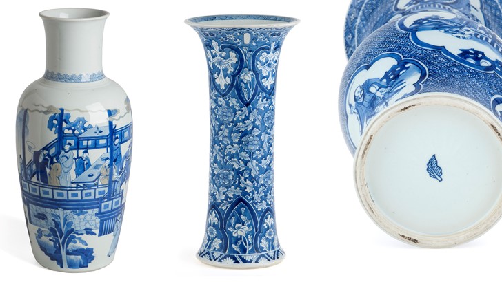 Photograph showing a selection of Chinese Vases