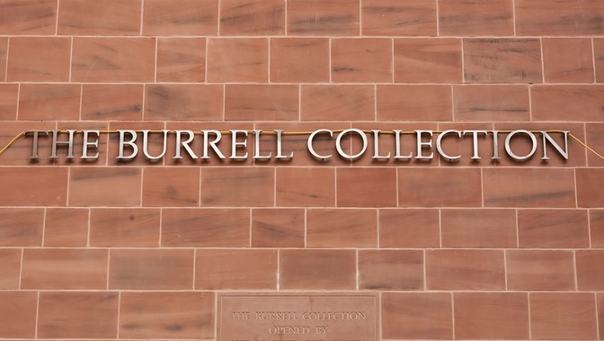 Outside wall with Burrell Collection sign