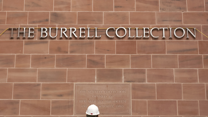Outside wall with Burrell Collection sign